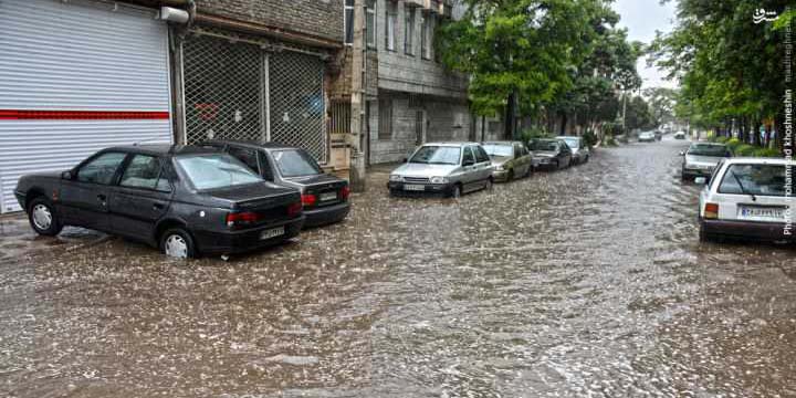 Photo by spring rain and floods and Waterlogging street in Mashhad 1