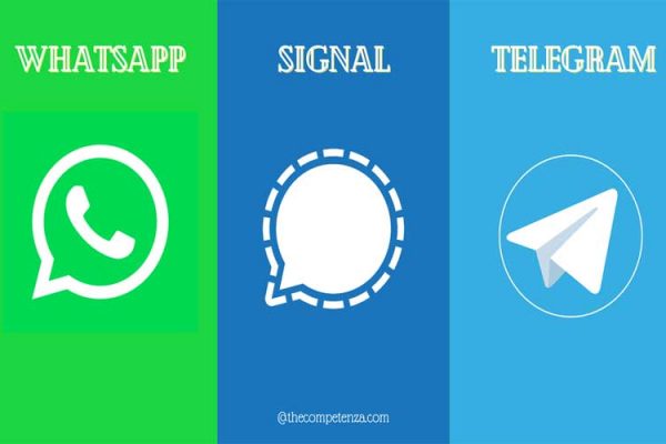 واتساپ ، تلگرام و سیگنال