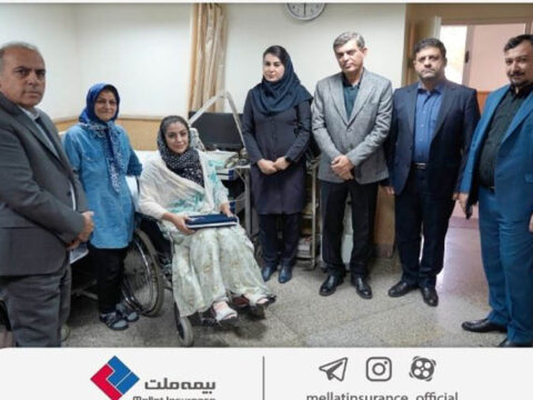 عیادت مدیران بیمه ملت از نماینده سانحهدیده شرکت 2 IMG 20250701 134510 572